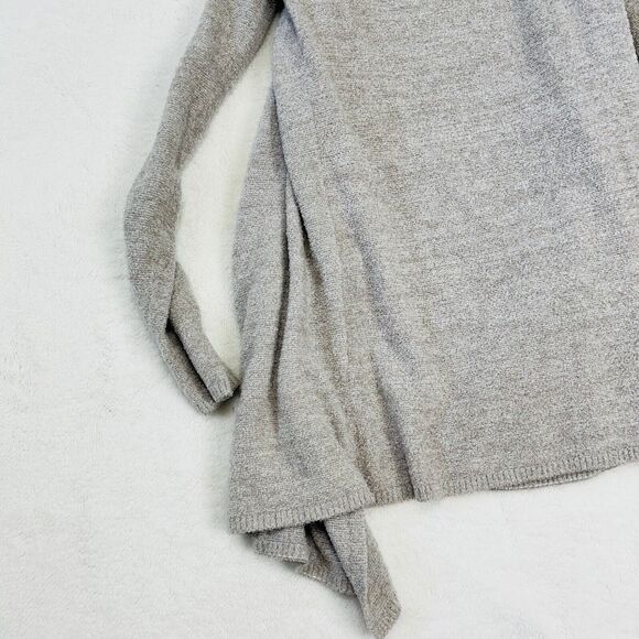 BAREFOOT DREAMS Waterfall Cardigan  S/M Bamboo Chic Lite Open Front Knit Gray - Picture 15 of 16